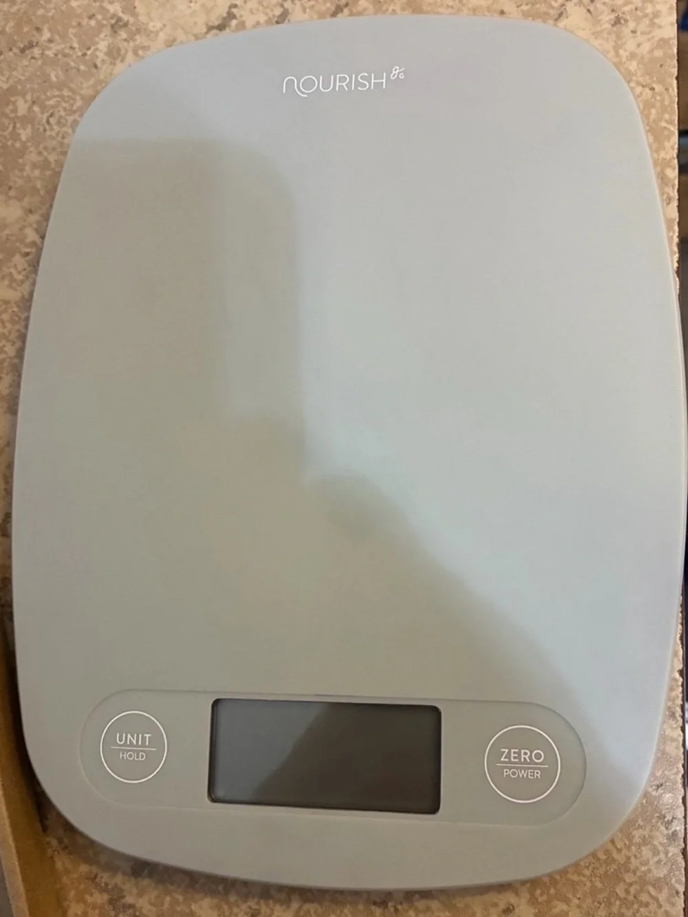 “Nourish” Light Grey Digital Kitchen Scale.